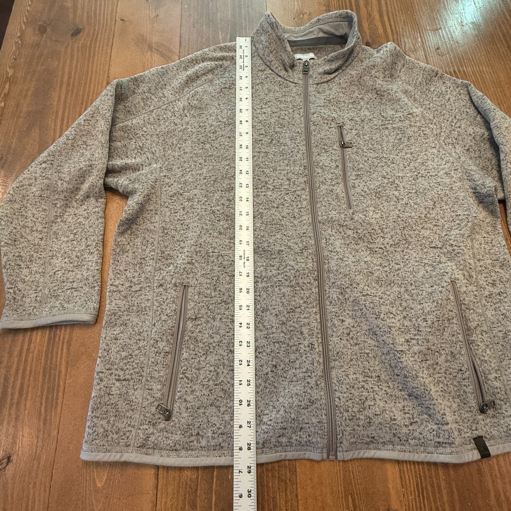 Ash & Erie Fleece Jacket Mens 2XL Gray Heather Full Zip Coat